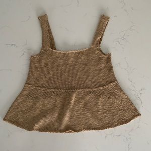Knit, tank peplum top